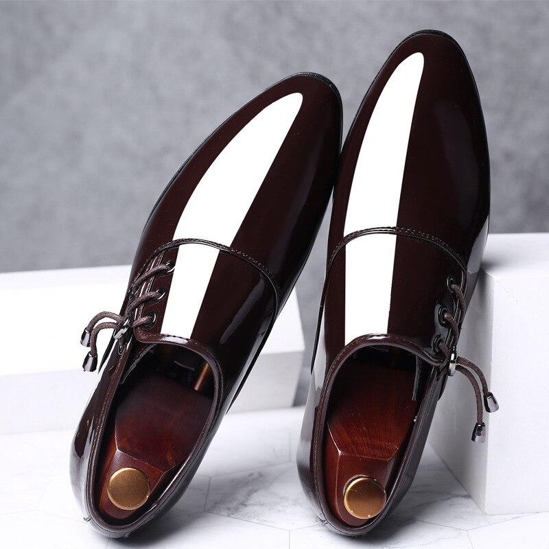 Kjole sko menn oxford lakk herre & #39 ;s kjole sko forretningssko menn oxford skinn zapatos de hombre de vestir formal 89