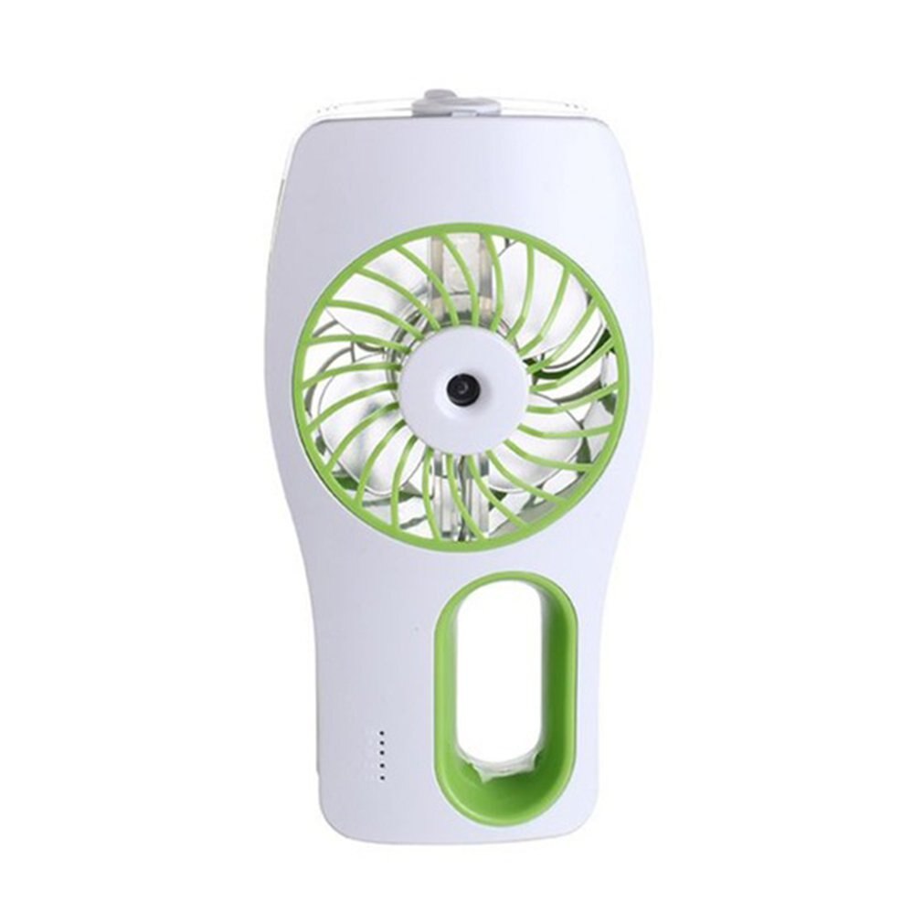 Handheld Misting Fan Mini Usb Oplaadbare Batterij Operated Misting Fan Draagbare Persoonlijke Ventilator Met Spray Fles Water: green