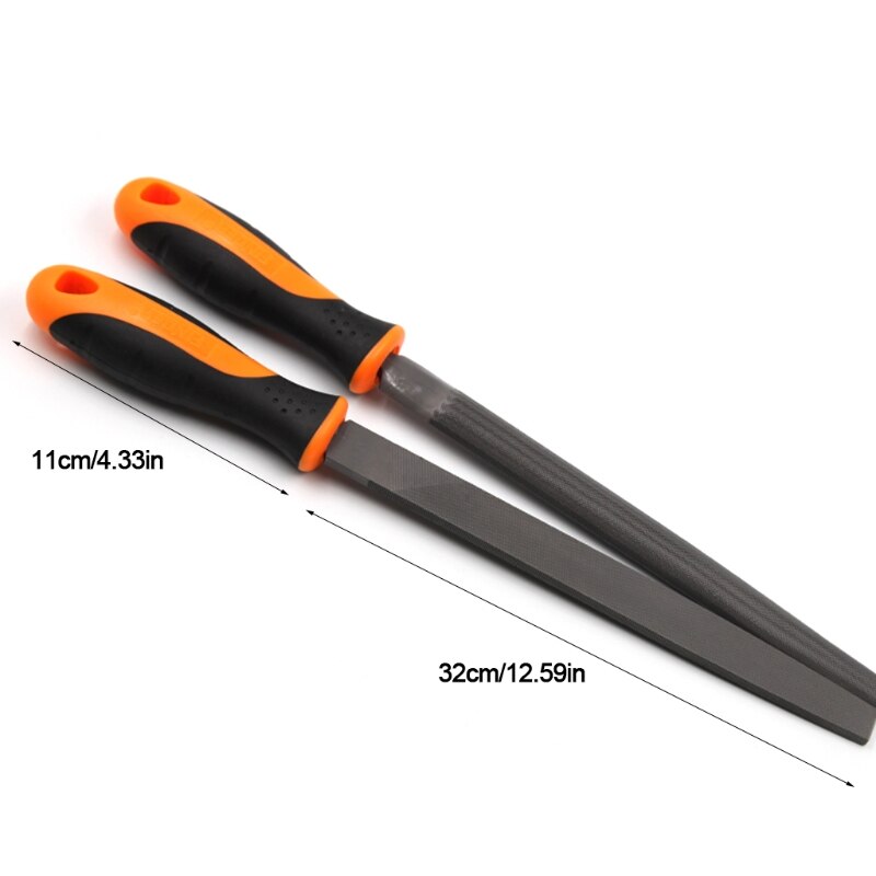 69HF Steel Rasp File Flat Triangle Round Square Half-Round Medium-Toothed Metal Files Set Metalworking Woodworking 5 Pcs