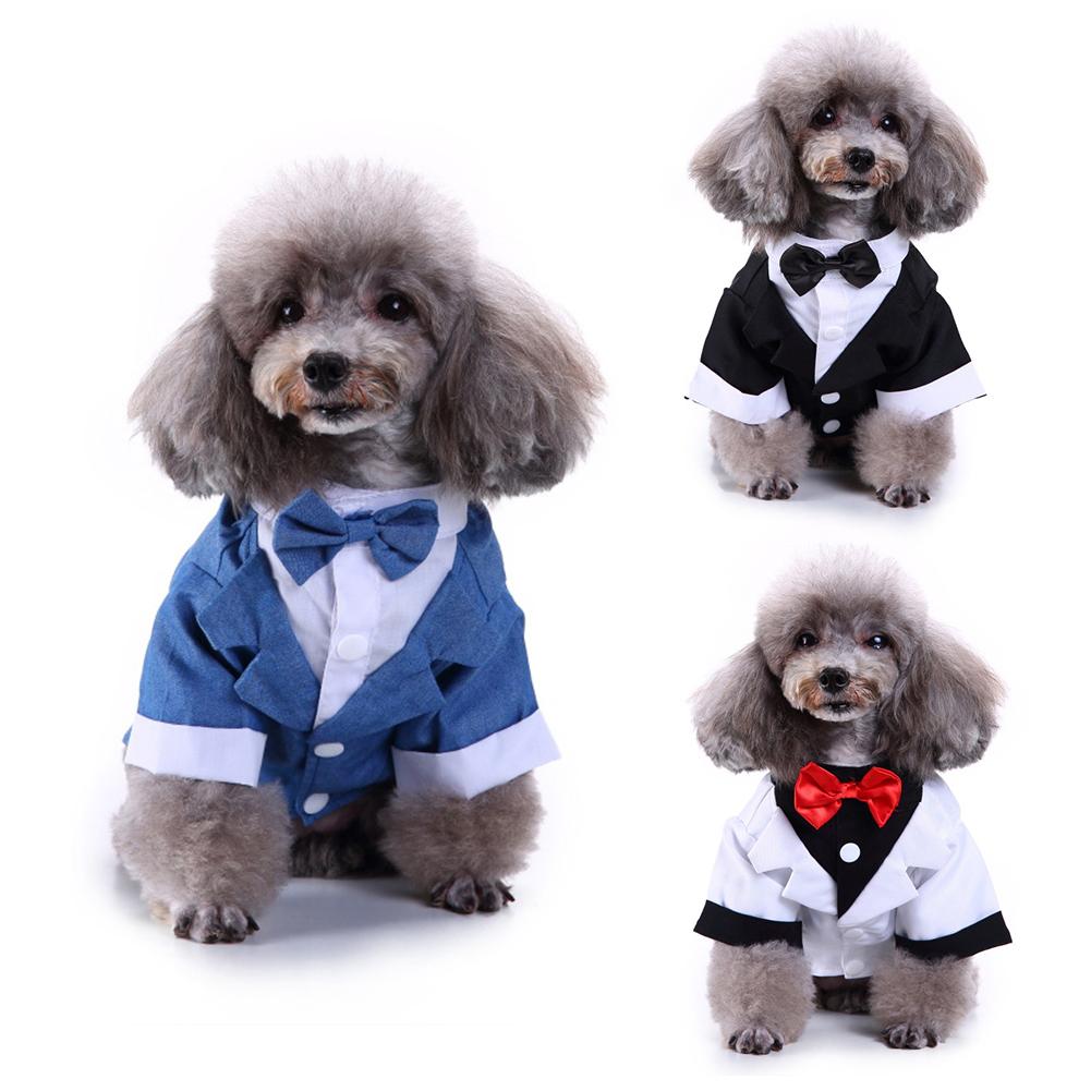Huisdier Smoking Stijlvolle Pet Kleding Puppy Hond Overhemd Strikje Formele Smoking Wedding Party Kostuum
