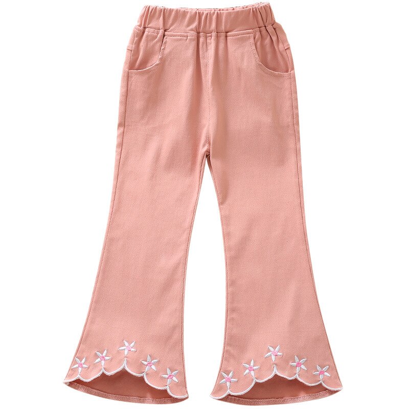 Boot Cut Pants For Toddler Girls Toddler Babys Girls Bell Bottom Wide Leg Stretch Solid Long Trousers Children's Printing Pants