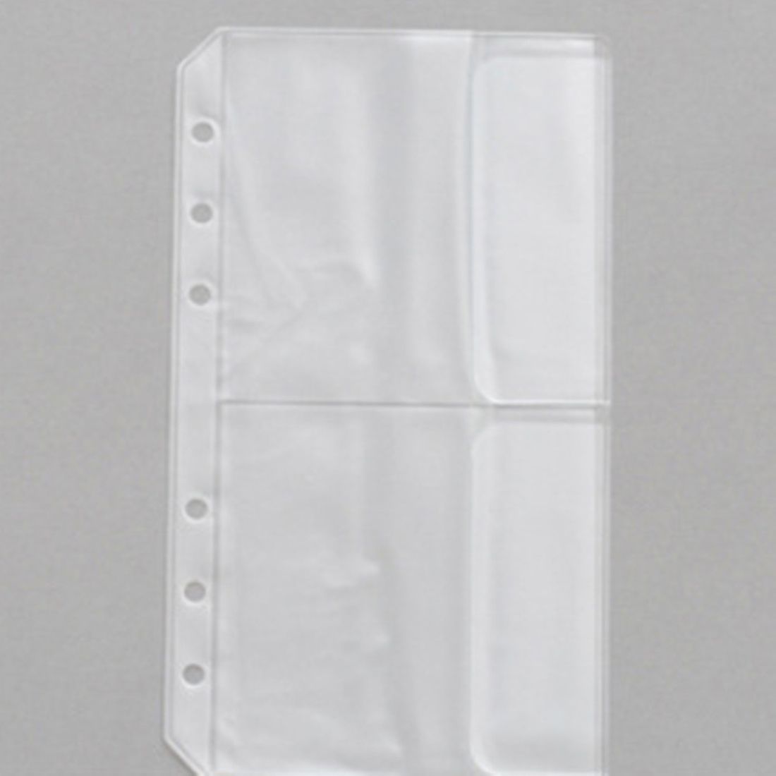 A5 A6 Pvc Notebook Pouch Tassen 6 Gaten Losse Blad Binnenzak Voor Bindmiddel Planner Dagboek Ticket Opslag Card Organizer: A6 two pocket