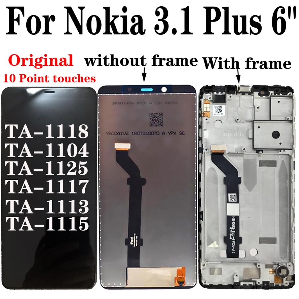 Shyueda 100% Orig 6" For Nokia 3.1 Plus TA-1118 TA-1104 TA-1125 TA-1117 TA-1113 TA-1115 LCD Display Touch Screen Digitizer