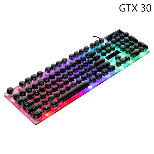 GTX30/K820 Wired USB 104 Buttons LED Backlit Gaming Keyboard for PC Computer: Black1