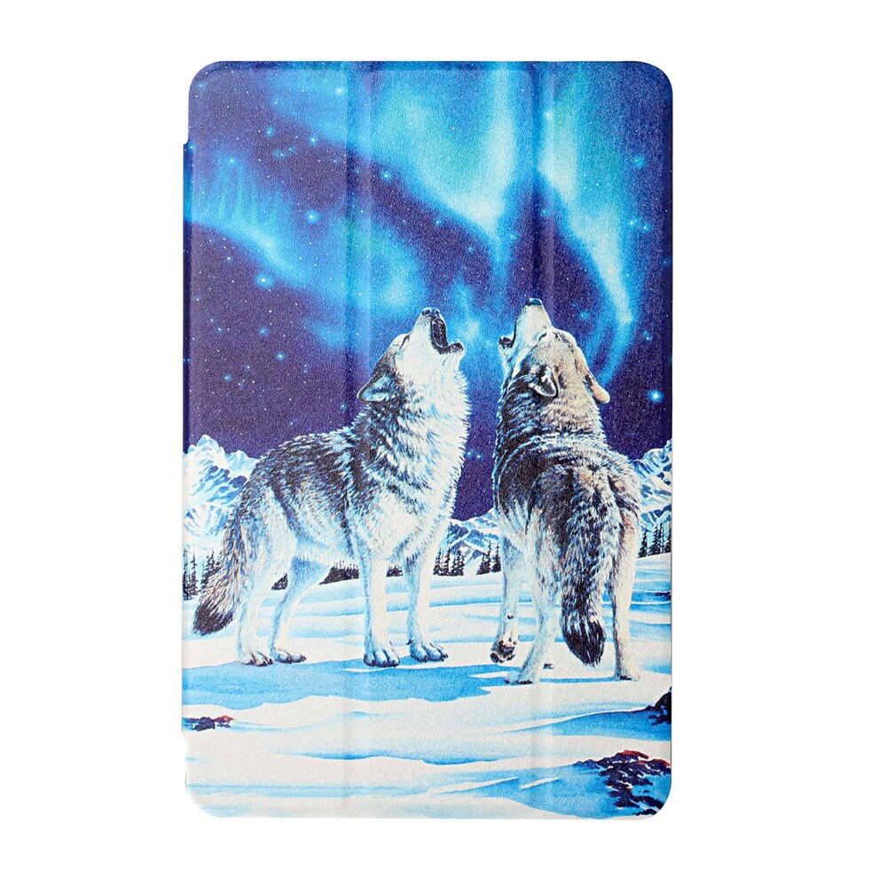 Silk Pattern Tri-Fold Case For Lenovo Tab M8 TB8505F FHD 8705F 8.0 Stand Cover Single Bottom Tablet Case + PenFilm: XL