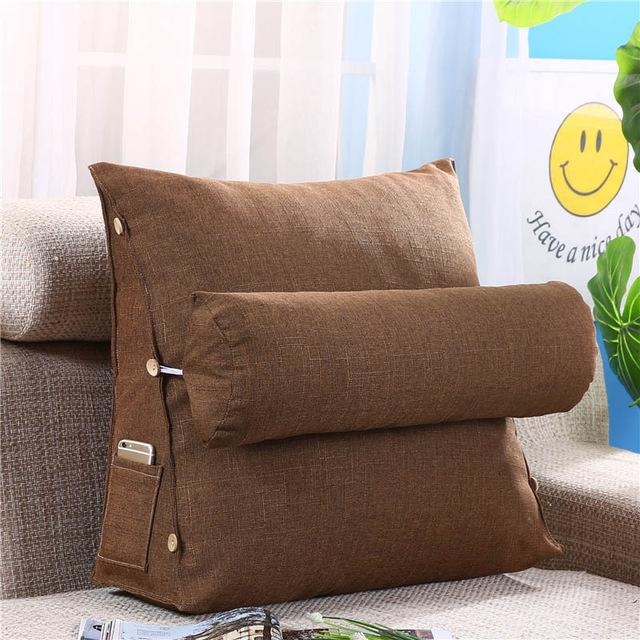 Cojín Lumbar para sofá, almohada de respaldo para cama, silla de oficina, soporte de cintura, tumbona, TV, lectura, decoración del hogar: coffee B