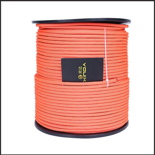 10 M escalade cordes statiques 6mm diamètre 7KN haute résistance équipement cordon sécurité survie cordes descente en rappel: Orange