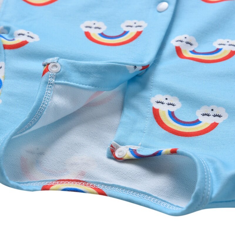 Baby Rompers 2pc Set - Long Sleeve Cartoon Jumpsuit - Unisex Cotton Toddler Clothes