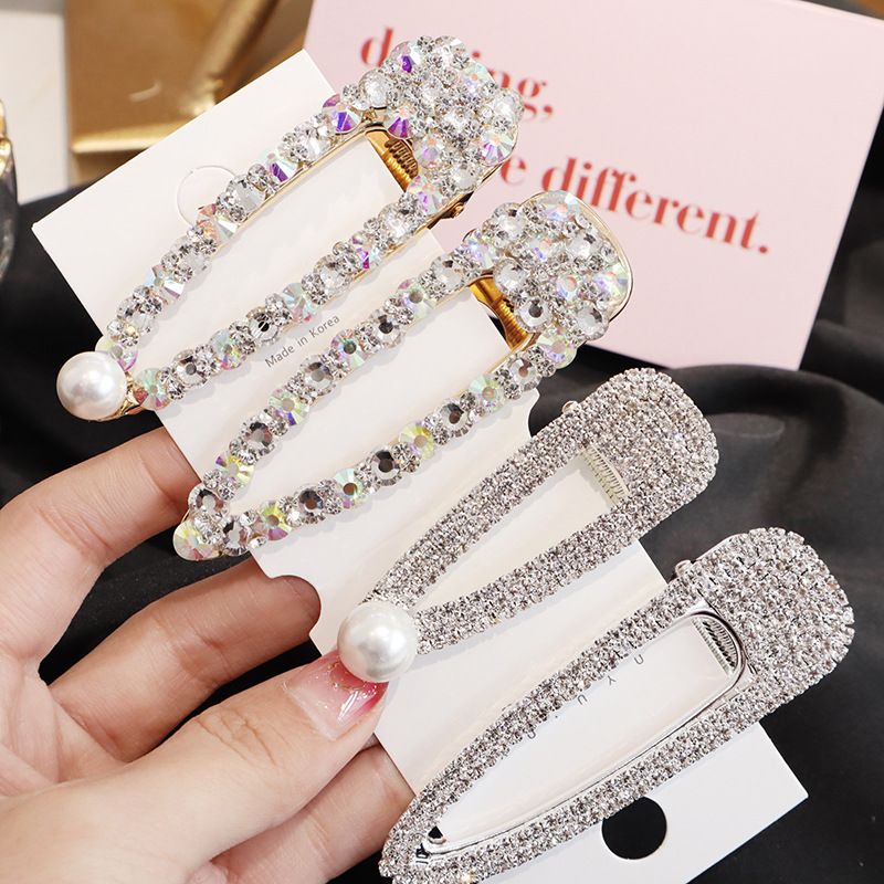Barrette avec strass en cristal brillant pour femmes, nouvelle , accessoire pour femmes et filles