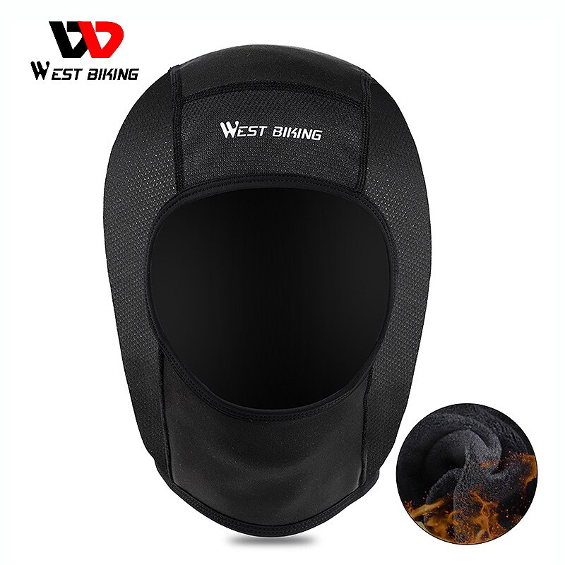 Väst cykling vinter vindtät termisk fleece cykelkeps löpning skidåkning motorcykel sport helmask huvudbonad hatt mtb cykelkeps: Default Title