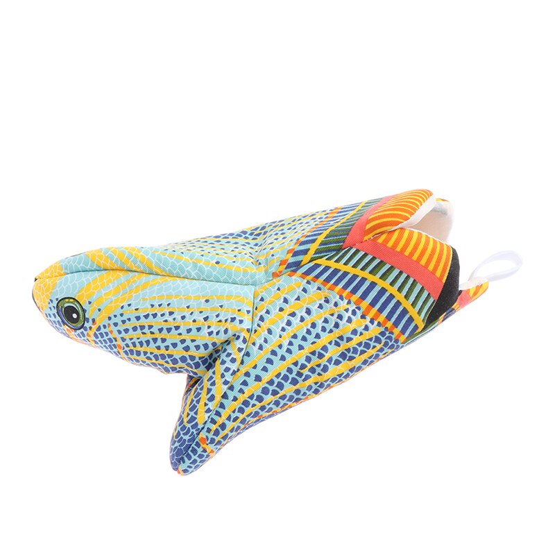 3d värmetålig vante kök matlagning mikrovågsugn vante isolerad halkfri handske krabba / fisk form förtjockning bomull ugnsvantar: Fiskform