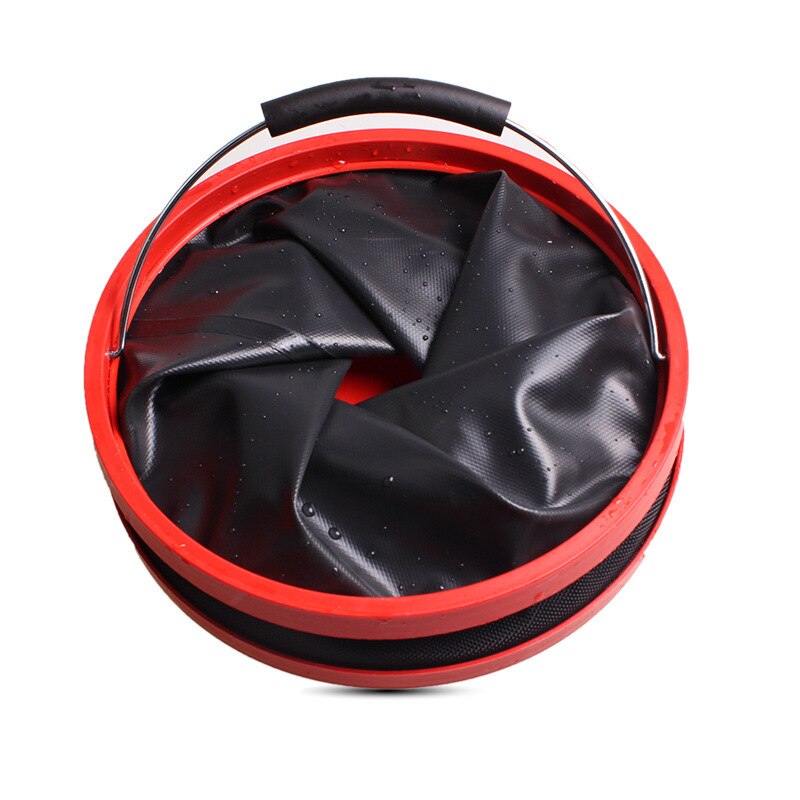 Cubo plegable portátil de 12L, , tela Oxford 2000D, Cubo de pesca, Camping, lavado de coche, multifuncional
