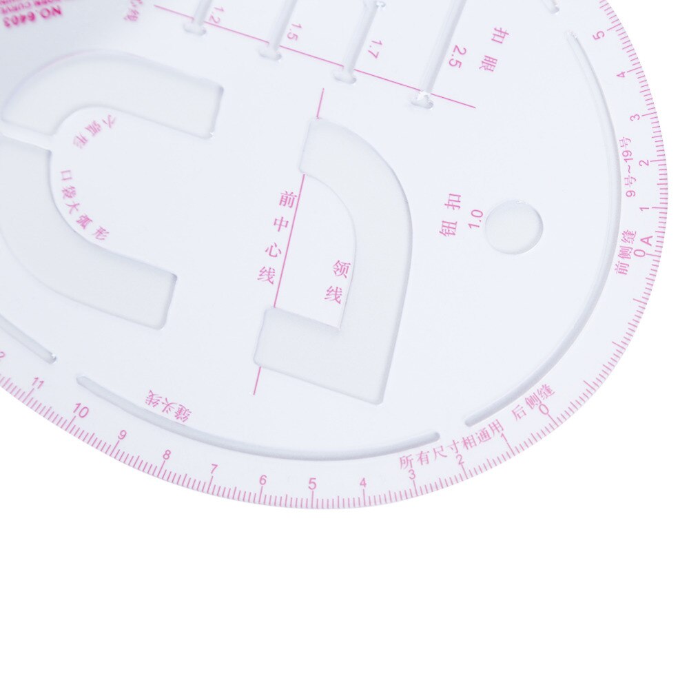 1pc plastkurve metriske sylinealmål til kjolesyet skræddergradering kurvelinealmønster værktøj til kjolefremstilling
