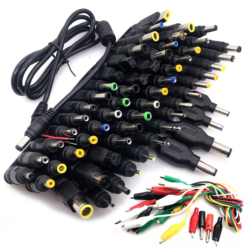 1 Set Universal Laptop DC Power Supply Adapter Connector Plug AC DC conversion head Jack Charger Connectors Laptop Power Adapte: 1set 66pcs