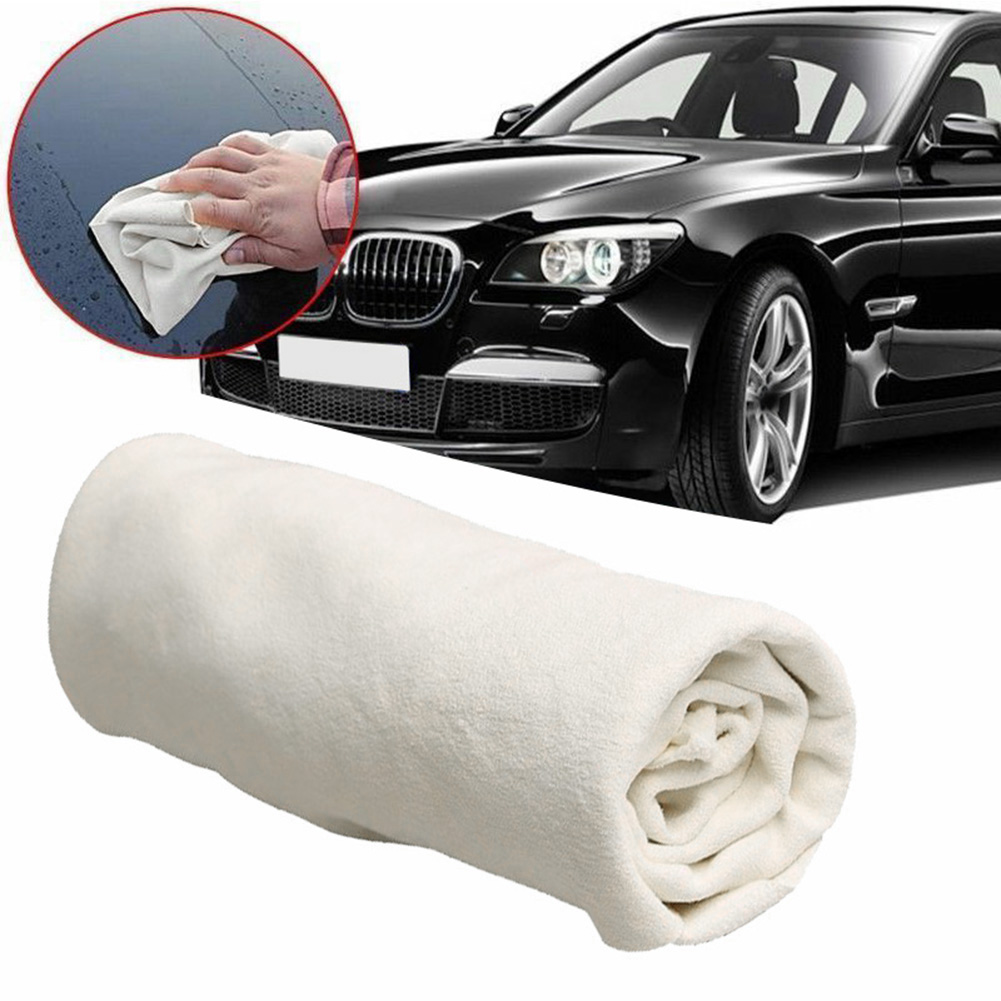 Natural Shammy Chamois Leather Car Cleaning Towels 25*40cm Super Absorbent Car Home Window Glass Drying Cleaning Cloth Quick Dry