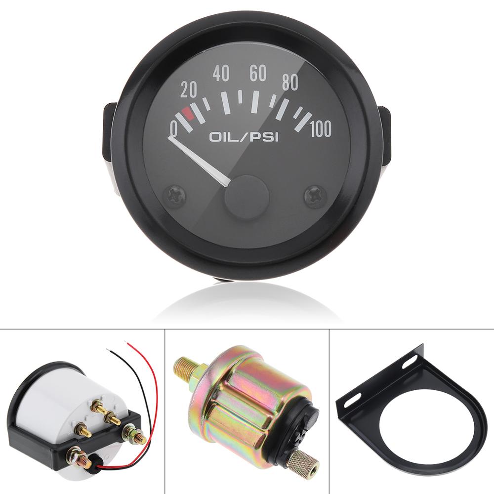 Bilmätare 2 " 52mm 12v universal bilvattentemperaturmätare gauge voltmeter ammeter oljetryck bränslenivå fordonsmätare