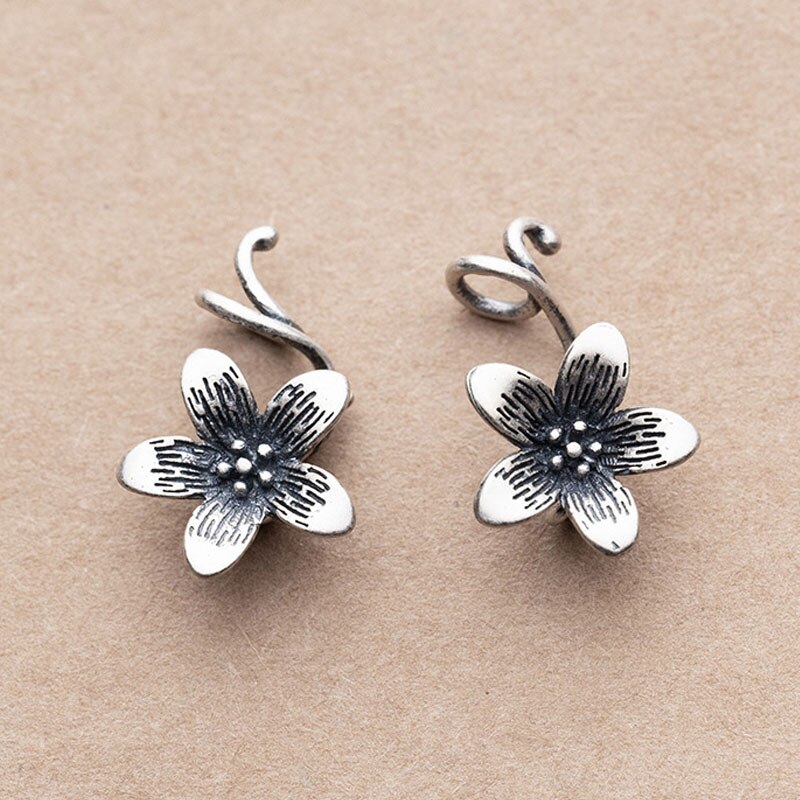 Pendentif fleur en suspension, 13mm, ornement en argent Sterling 925, pour colliers boucles d'oreilles, découvertes bijoux à bricoler soi-même