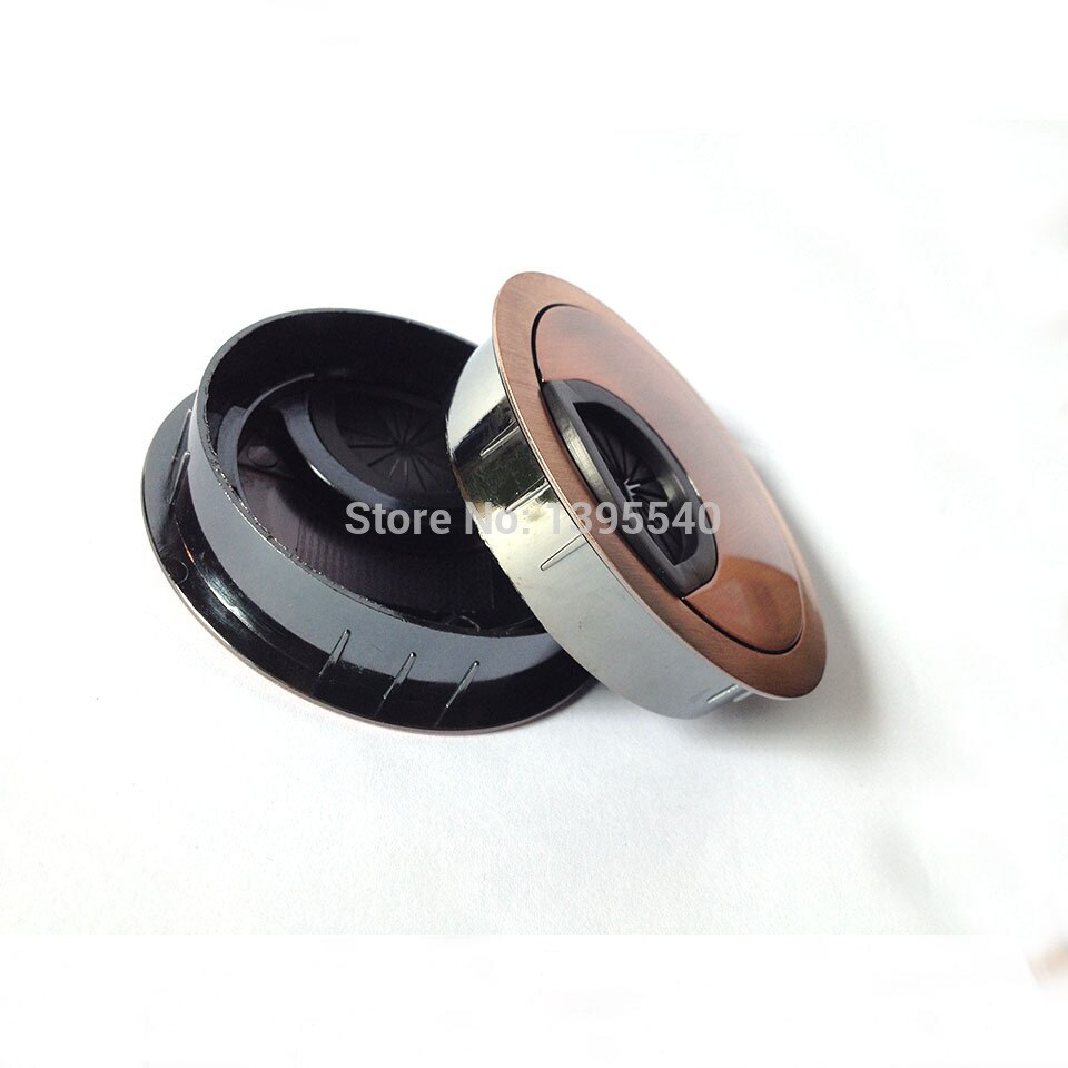 Copper Computer desk line hole cover Grommet Desk Table Cable Tidy Outlet Port Surface Wire Hole Cover Switch Plates Cabin