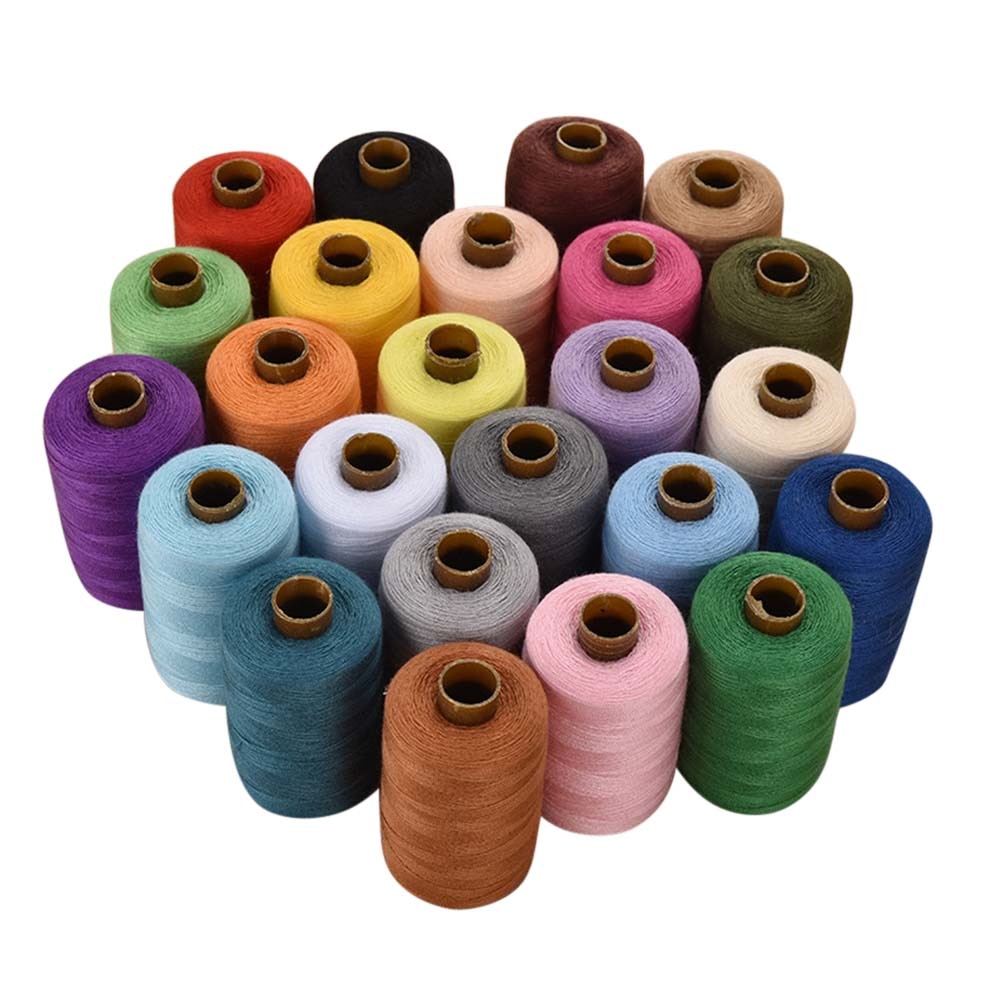 Naaigaren 24 Kleuren 1000 Yards Polyester Diy Naaien Kit Voor Hand Machine Naalden Patch Stuurwiel Naaien Leveringen