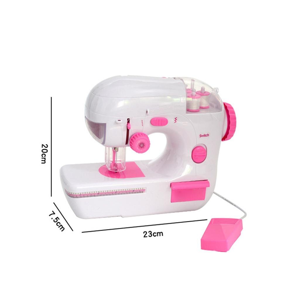 Mini Kids Simulation Electric Sewing Machine Small Appliances Educational Toy Girl Pretend Play Game