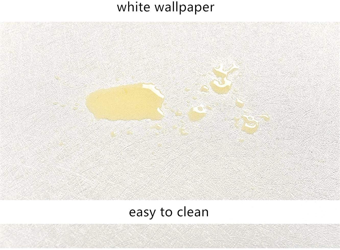 Papel tapiz autoadhesivo de Color sólido blanco, película de vinilo extraíble en relieve, despegar y pegar, Blanco/Negro/rosa/azul/plateado