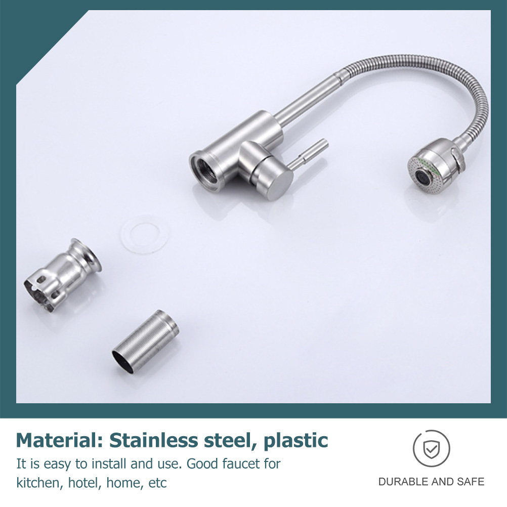 Flexible Rotatable Hose Tap Water-saving Home Kitchen Stainless Steel