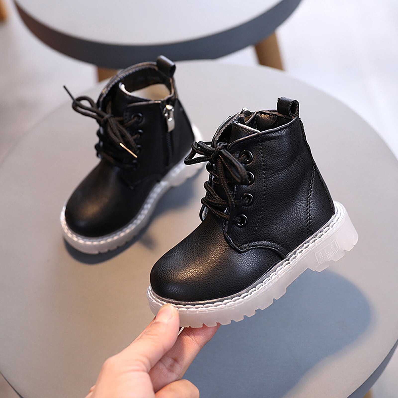 Bottes chaudes de printemps et d'automne pour enfants, chaussures de neige en coton pour filles