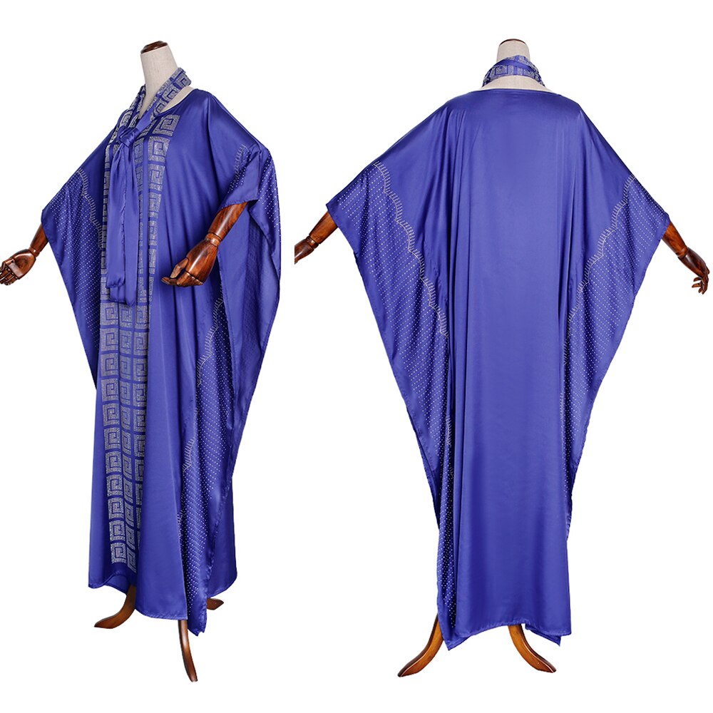 Md Afrikaanse Jurken Voor Vrouwen Ankara Lange Jurk Plus Size Bazin Dashiki Gewaad Zuid Afrca Dames Kleding Boubou headtie