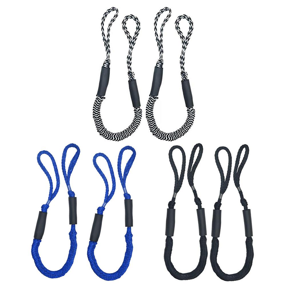 2pcs Boat Dock Lines Mooring Rope Bungee Cords For Boats Jet Ski Kayak Pontoon Boat Accessories