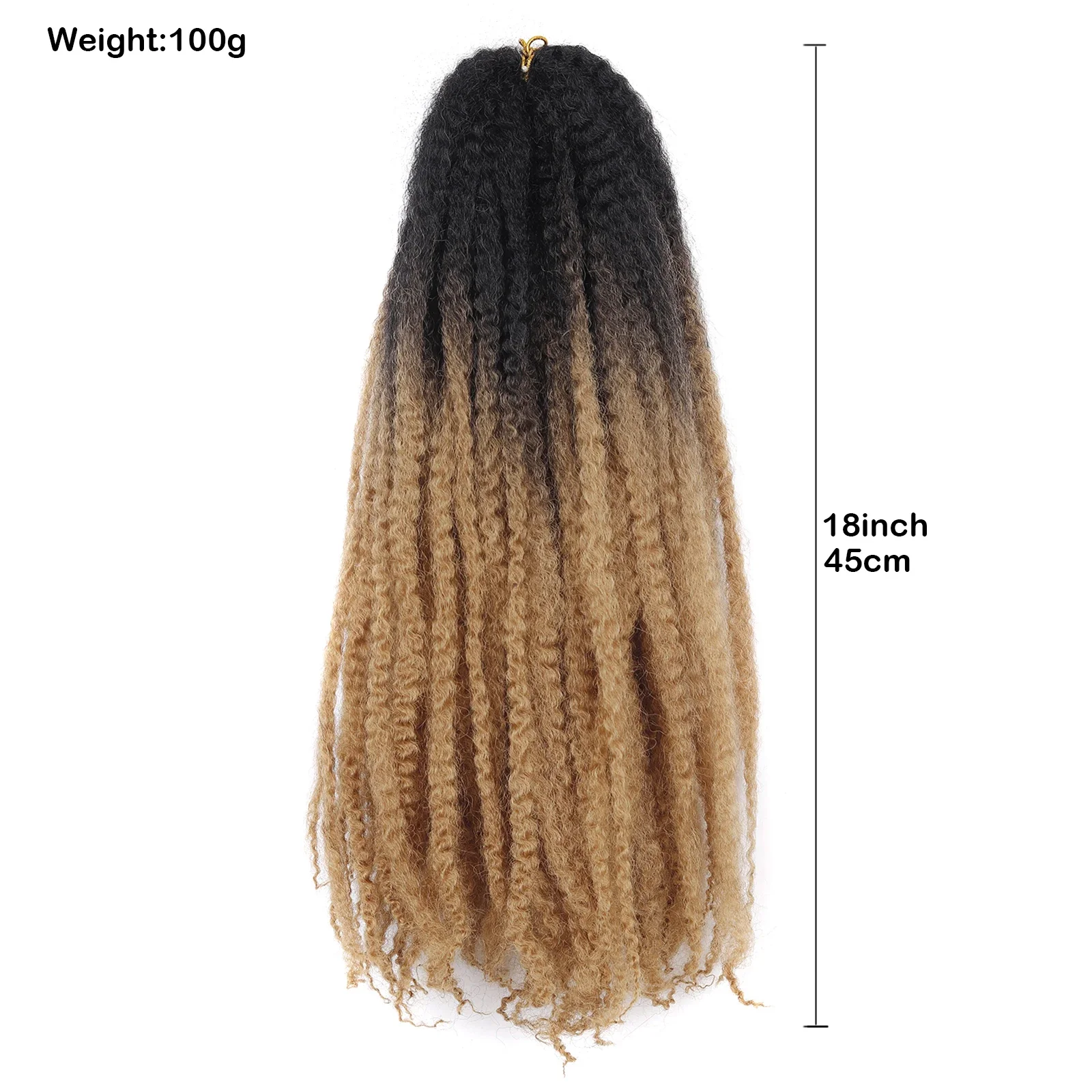 Pelo de ganchillo Marley Twist, pelo trenzado corto y rizado, trenzas bohemias, extensiones de cabello de ganchillo sintético, peinado Afro negro