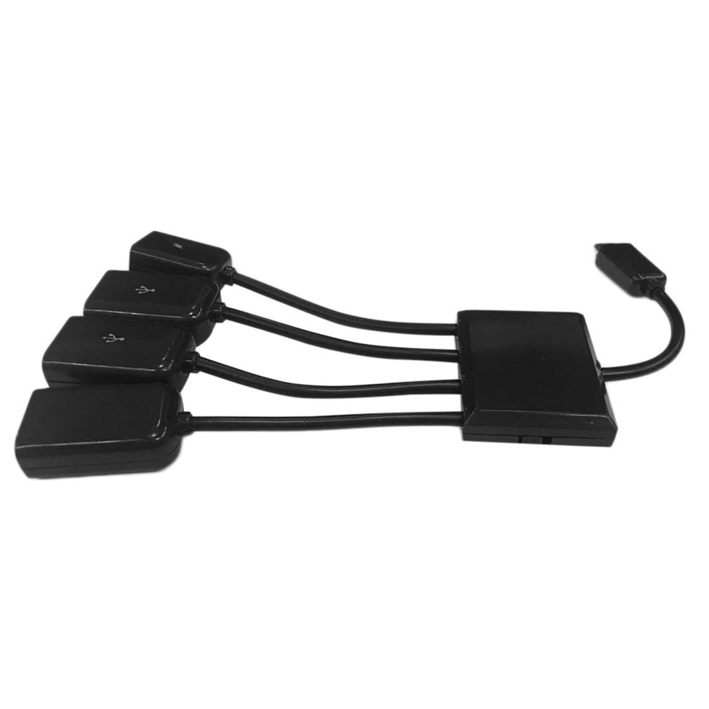 1pc 4 Port Micro USB for Android Tablet Computer PC Power Charging OTG Hub Cable Connector Spliter