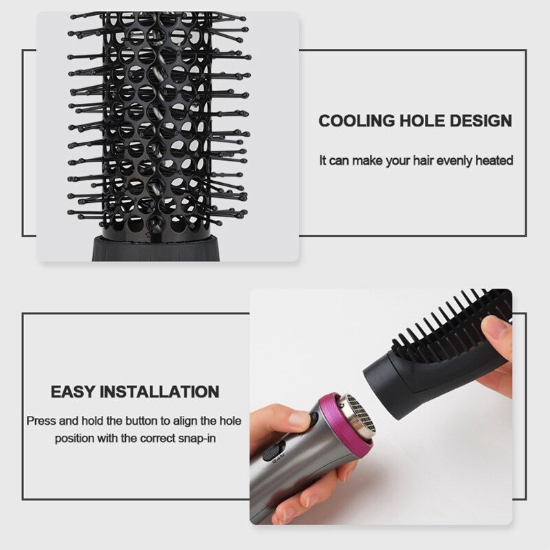 One Step Hair Dryer and Volumizer, 5 IN 1 Hair Straightener Curler Comb Electric Blow Dryer With Comb Roller Styler