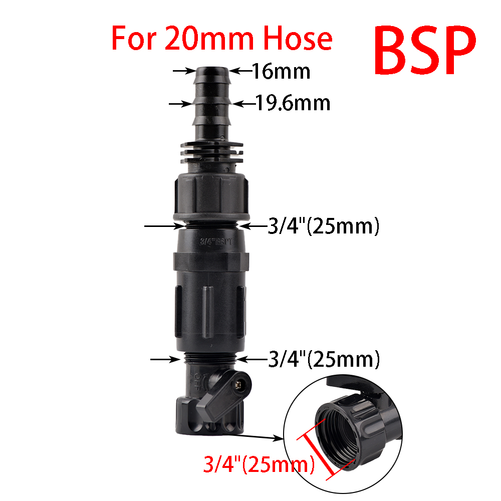 15-45 PSI Water Pressure Regulator Backflow Preventer 1/2 3/4 inch Drip Irrigation Tubing Adapter Connects to Hose or Faucet: WHITE / 3/16''