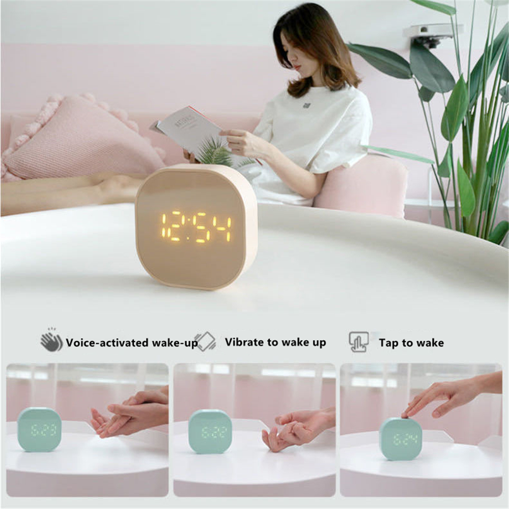 Digital Alarm Clock USB Charging Multifunctional Clock with Countdown Temperature Home Portable Mini Desktop Hangable Clock