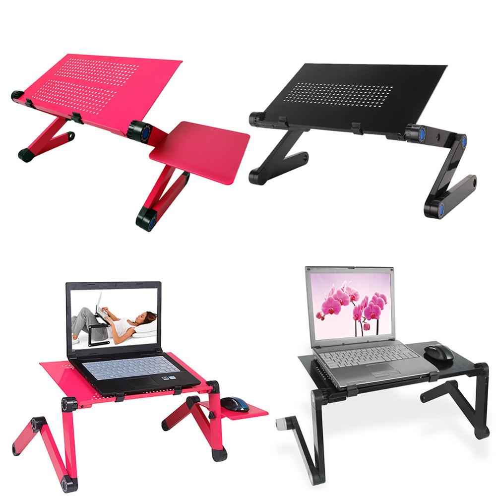 Aluminiumslegering foldebord bærbart skrivebord bærbart justerbart notesbogsstativ til sengesofa laptop bord hjemmekontor computerbord