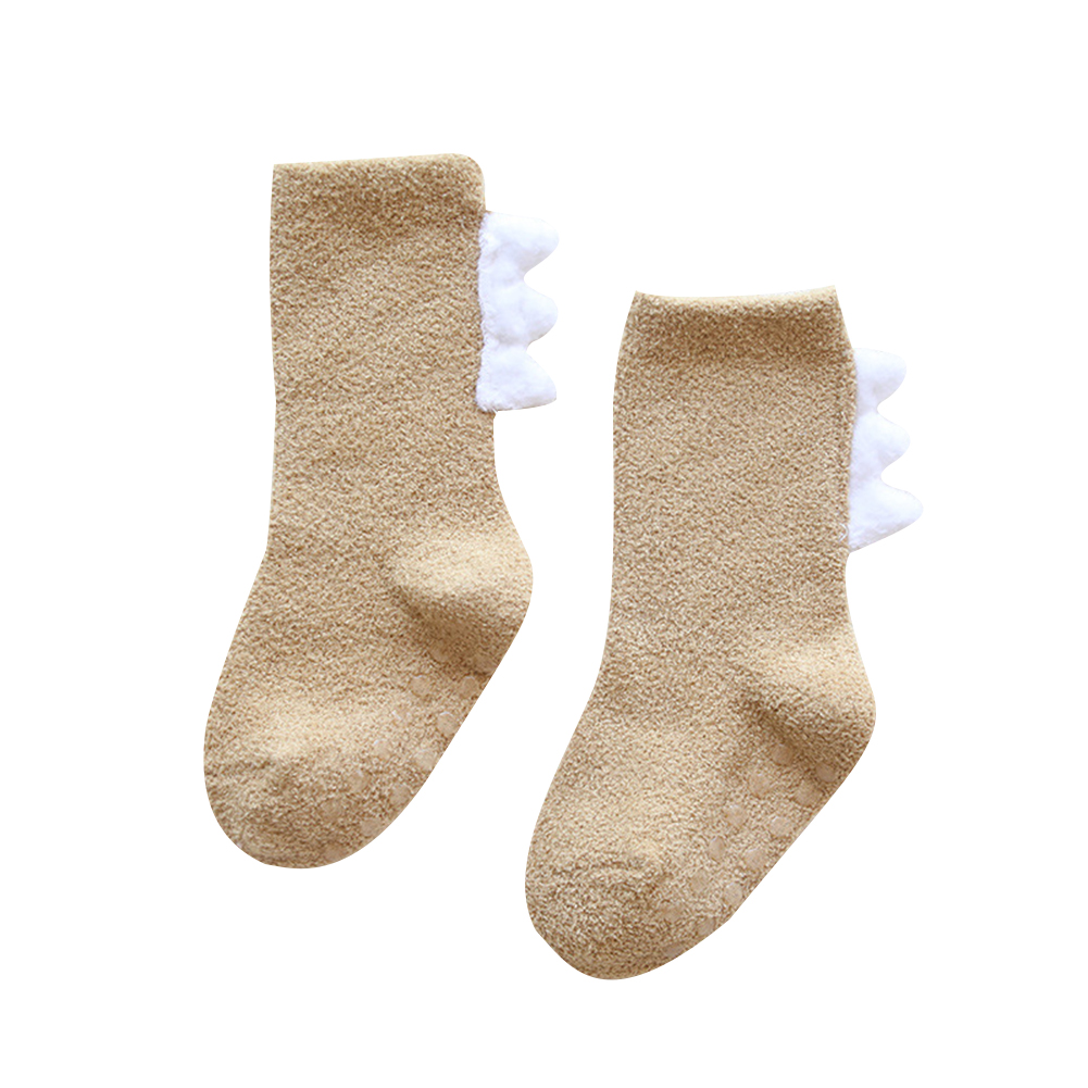 Bas antidérapants en coton pour bébé | Mignons, hautes pour les genoux, longs jambières unisexes pour enfants: YELLOW / 3Y