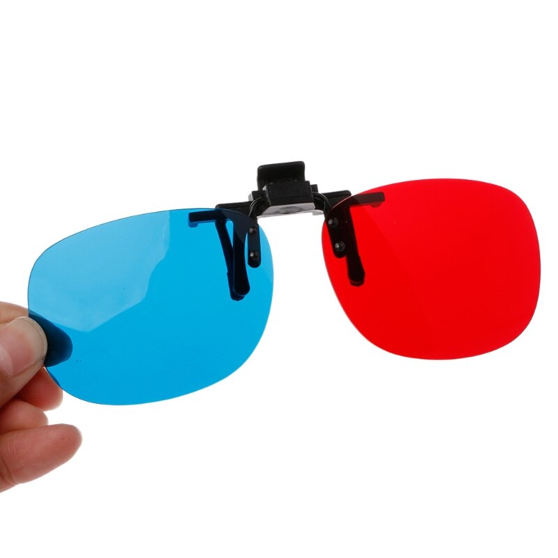 Óculos 3d vermelho azul pendurado, óculos 3d especial de miopia tipo clipe estéreo