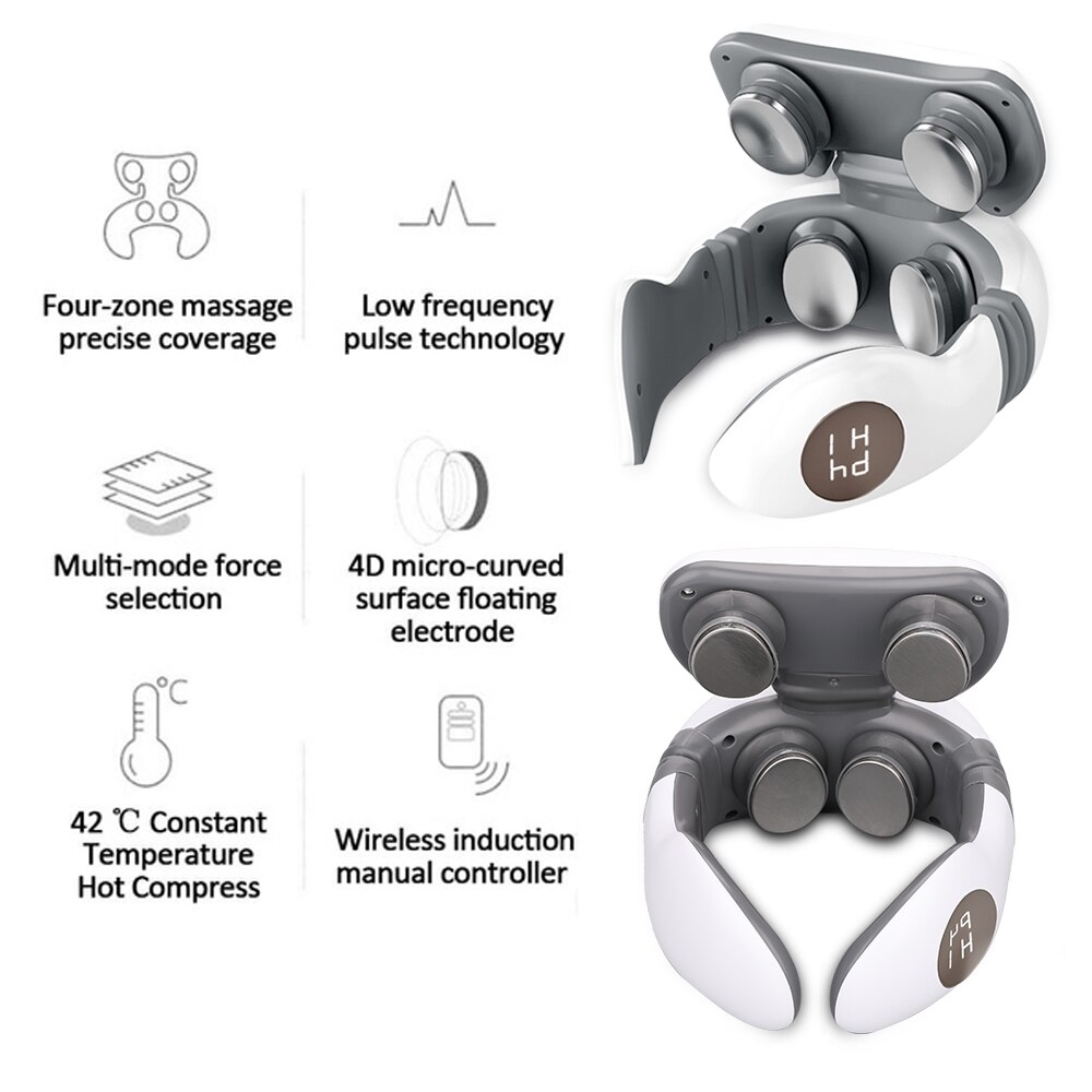 Elektrische 4D Clever Nacken Massagegerät 6 Kopf Puls Halswirbel Massagegerät Körper Entspannen Schmerzen Linderung die Gesundheit Pflege Massage Maschine Neue