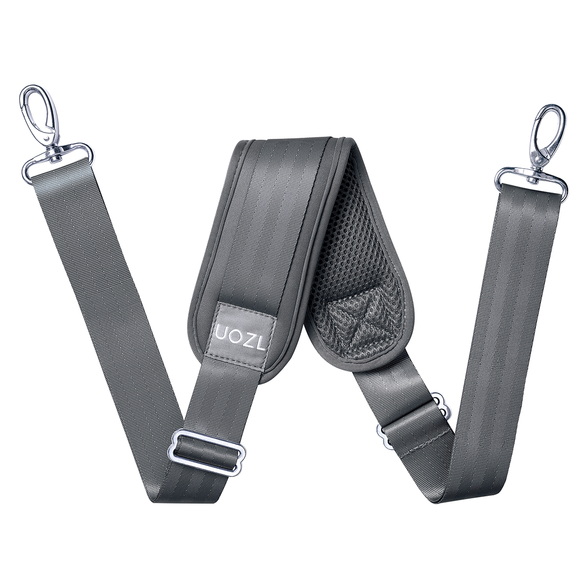 Shoulder strap 79 inch, UOZL soft fixed shoulder pad, independent adjustable buckles on both sides to replace the shoulder strap: Dark Grey