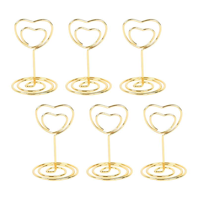 10 Uds. Portatarjetas de Metal, soportes con Clip para fotos, mesa de boda, número, nombre, soporte para letrero para boda, de cumpleaños, decoración del hogar