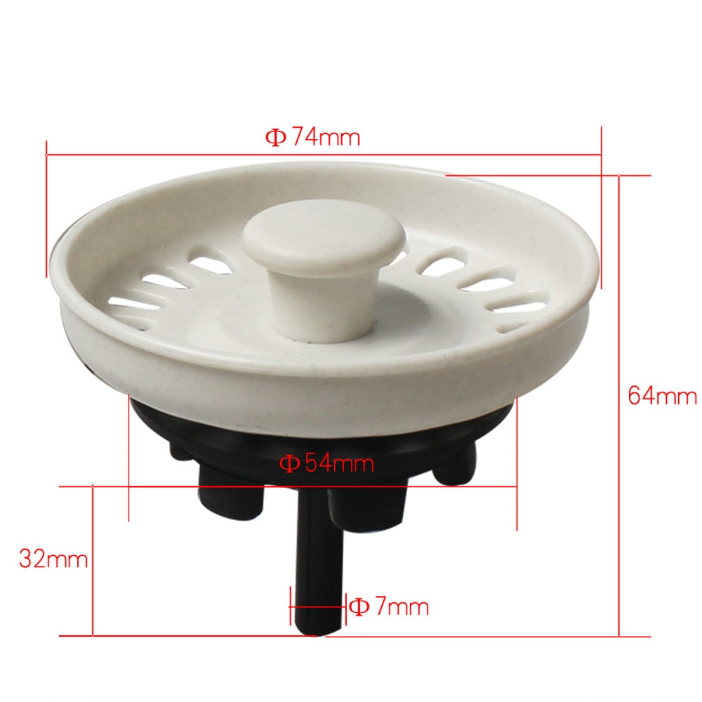 Talea Kitchen Sink baisn strainer Plug SUS304 White Stopper Waste Plug Sink Filter Basin Sink Drainer Kitchen Tool QS425C001