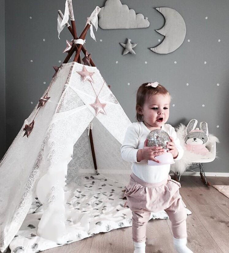 3 pièces/ensemble 3D lune nuage étoile Stickers muraux INS Style nordique enfants chambre décoration enfants jouer tente suspendus ornement Photo accessoires