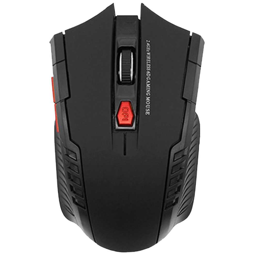 Compact Wireless Optical Mouse GF2427 Black Cordless USB 2.0 Receiver 800 1600 DPI 16RF for Laptop PC Windows 10 8 7 XP