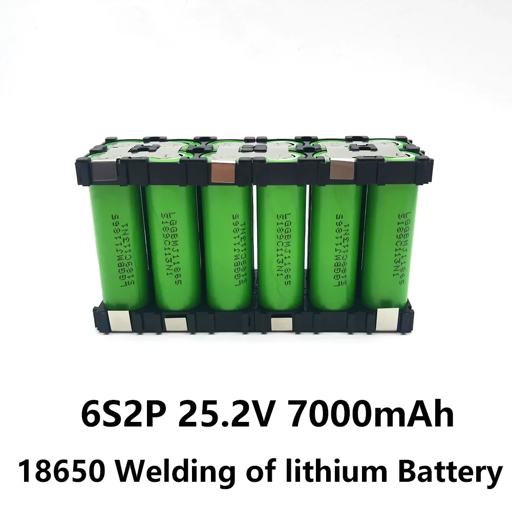 3s2p 4s2p 5s2p 6s2p 18650 Akumulator 7,4 V do 25,2 V 18650 MJ1 Akumulator 7000 MAh do wkrętarki 18 V: Brązowy