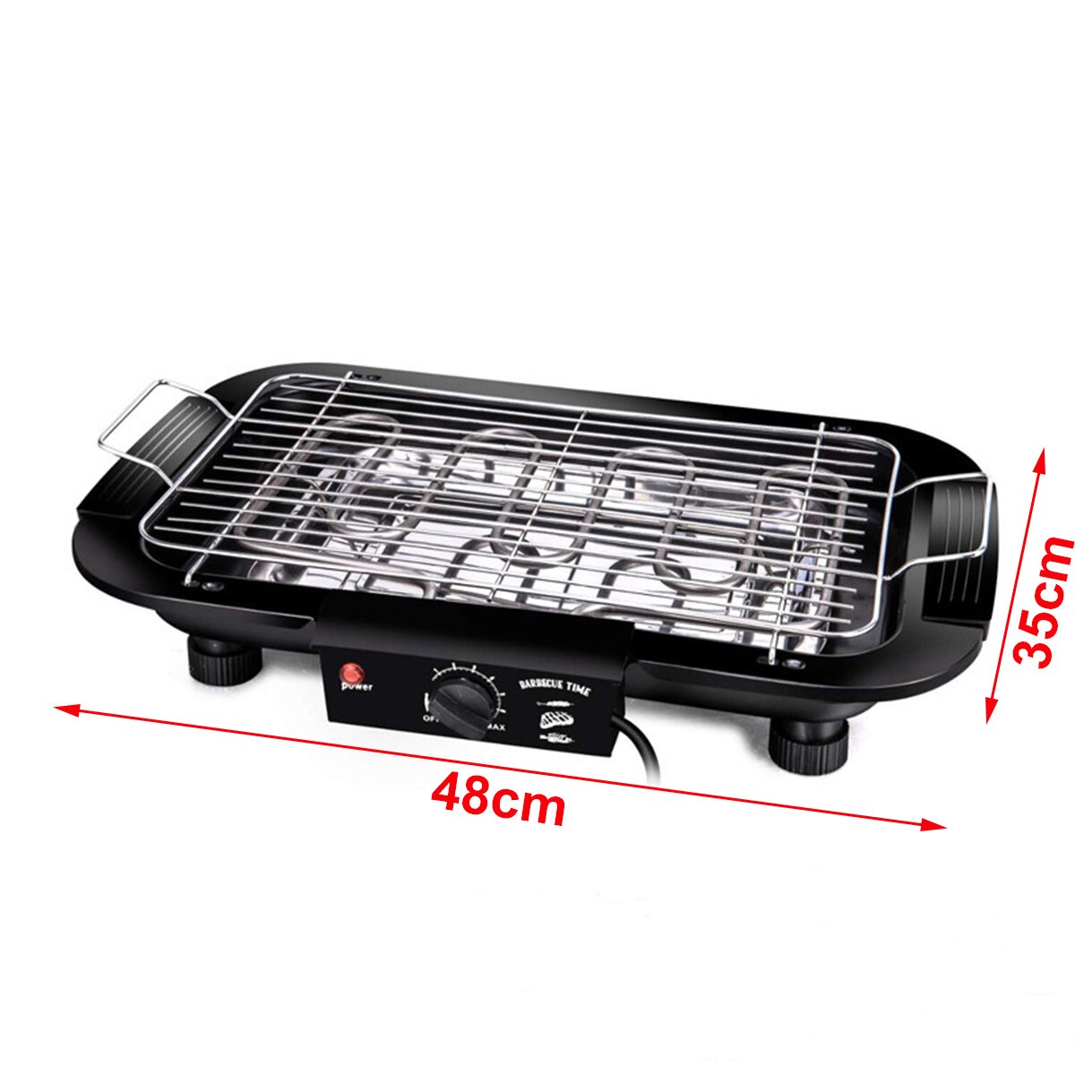 Smokeless Electric Pan Grill BBQ Stove Non-Stick Electric Griddle Barbecue Temperature Control 220V Portable for Home Outdoor