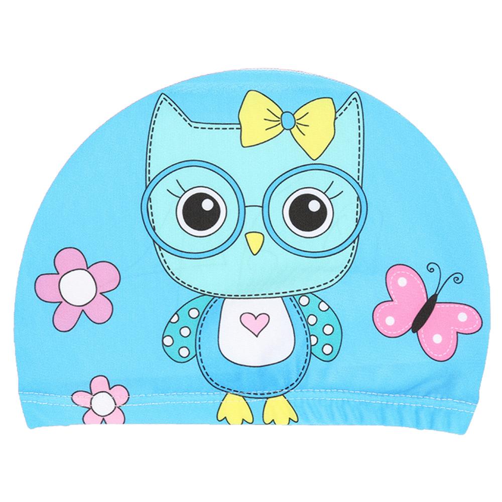 Gorro de natación para bebé, estampado de animales de dibujos animados, impermeable, protección de orejas, suave de poliéster ligero, accesorio para nadar, Unisex