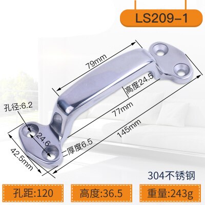 Heavy Duty Industrial equipment handles solid stainless steel drawer Cabinet pulls knob bows Door Window toolbox handle Hardware: 8