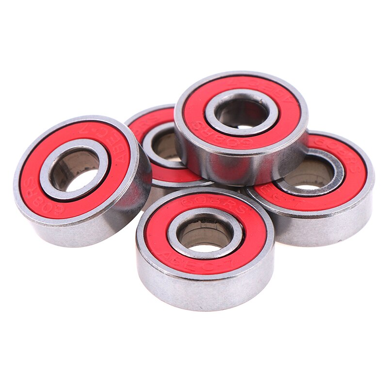 5 Stks/partij 8X22X7 Mm Rode ABEC-7 608RS Skateboard Roller Kogellagers Accessoires