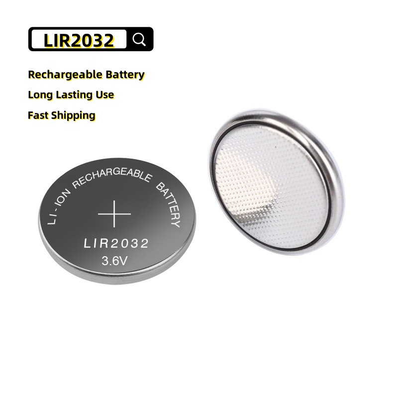 10-50PCS LIR2032 Rechargeable Battery 2032 Lithium charging Can Replace CR2032 for watches