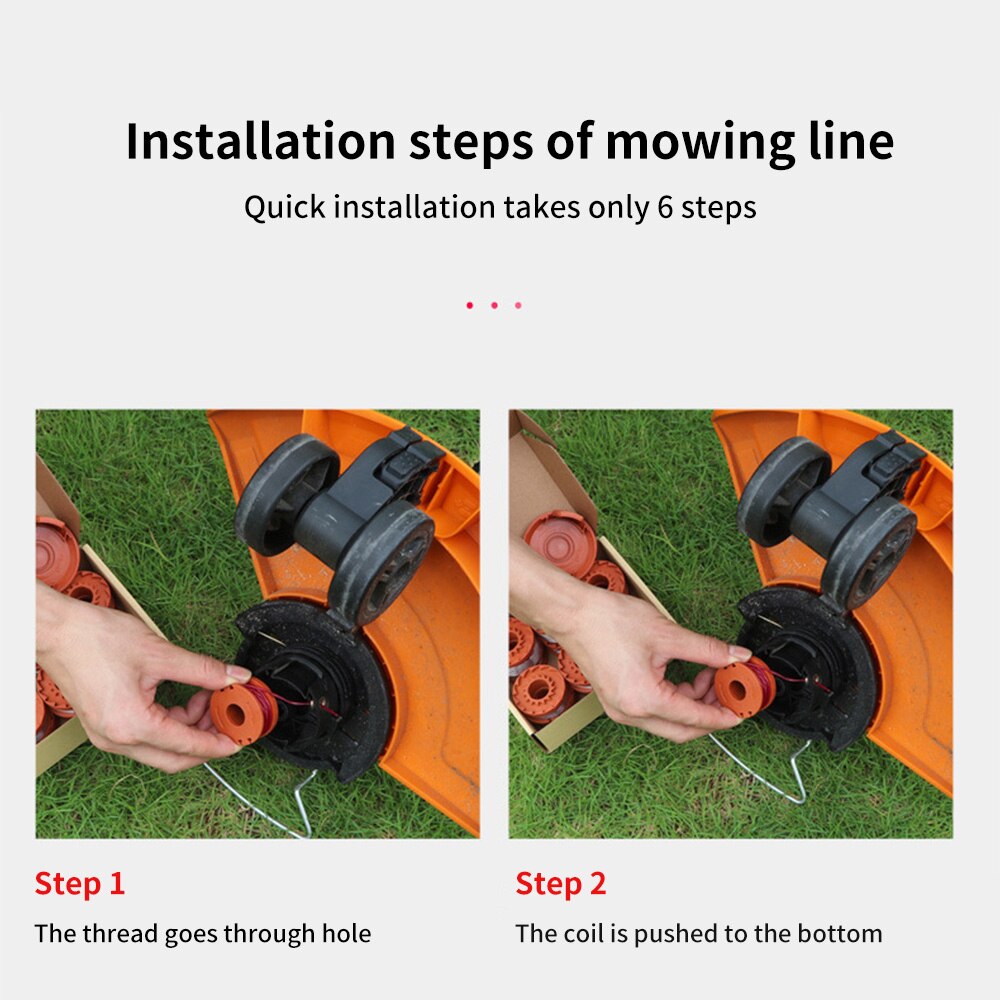 10 pièces pièces de rechange de chaîne bobine ligne tondeuse mangeur jardin herbe corde tondeuse à gazon accessoires